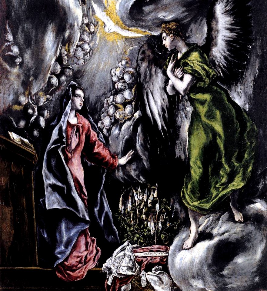 El Greco - The Annunciation (detail) - WGA10523