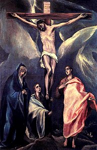 El Greco - Christ on the Cross with the Two Maries and St John - WGA10470. Free illustration for personal and commercial use.