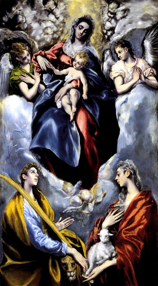 El Greco - The Virgin and Child with St Martina and St Agnes - WGA10539