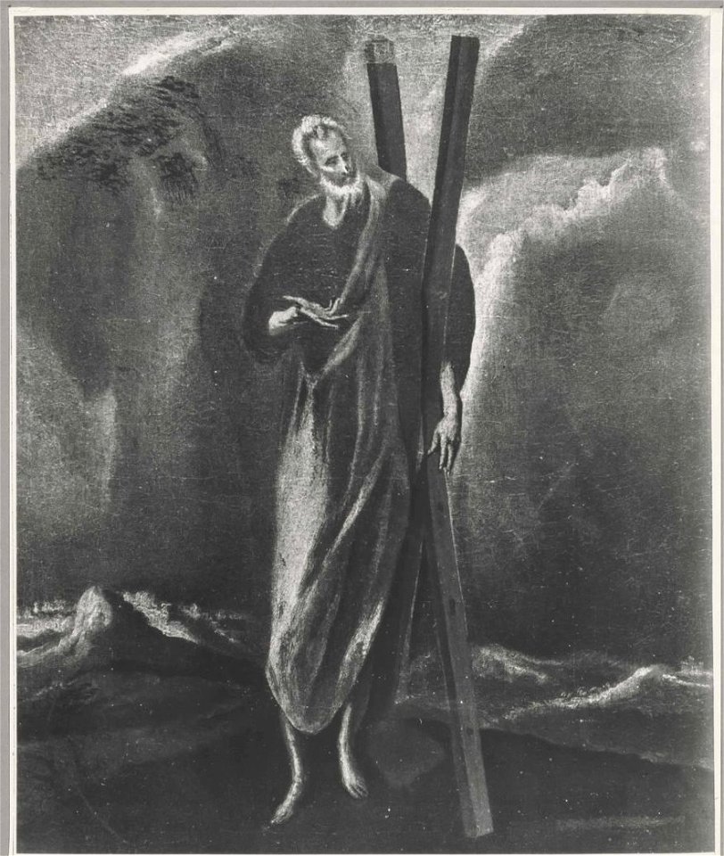El Greco - Saint Andrew at full-length in a landscape