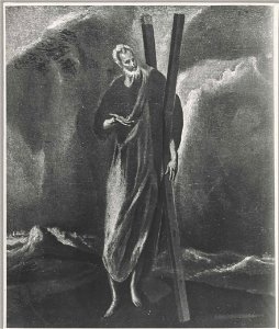 El Greco - Saint Andrew at full-length in a landscape