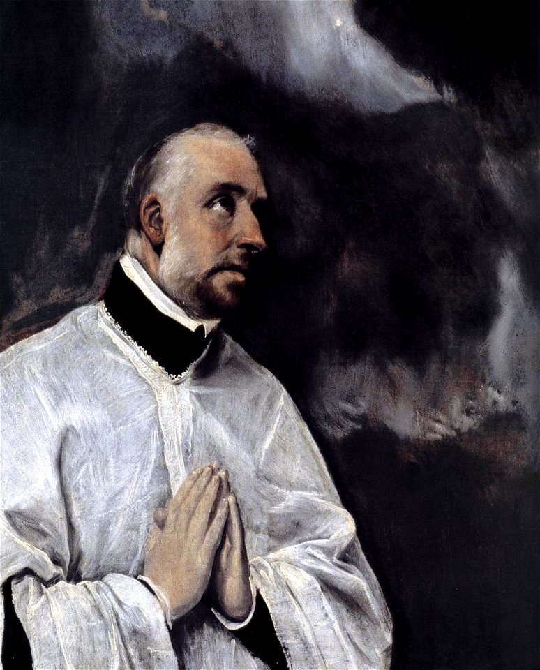 El Greco - Christ on the Cross Adored by Two Donors (detail) - WGA10460