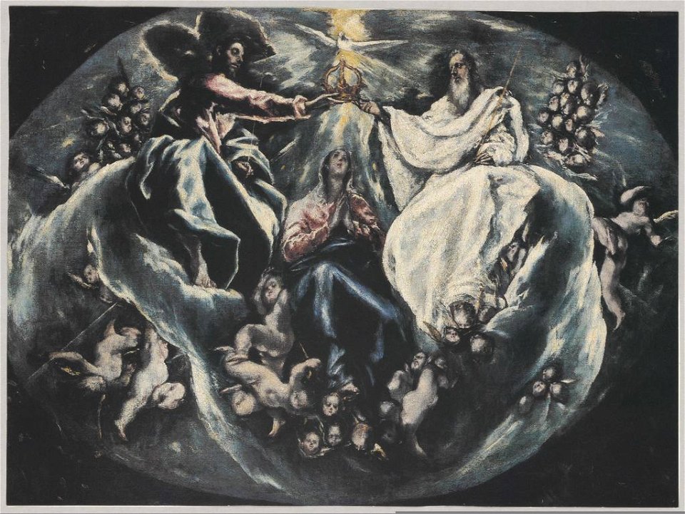 El Greco - Sketch for coronation of the virgin