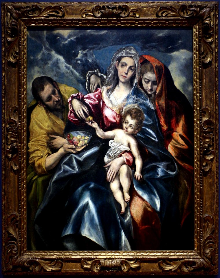 El greco, sacra famiglia con la maddalena, 1590-95 ca