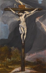 El Greco - Cristo en la cruz (colección particular). Free illustration for personal and commercial use.