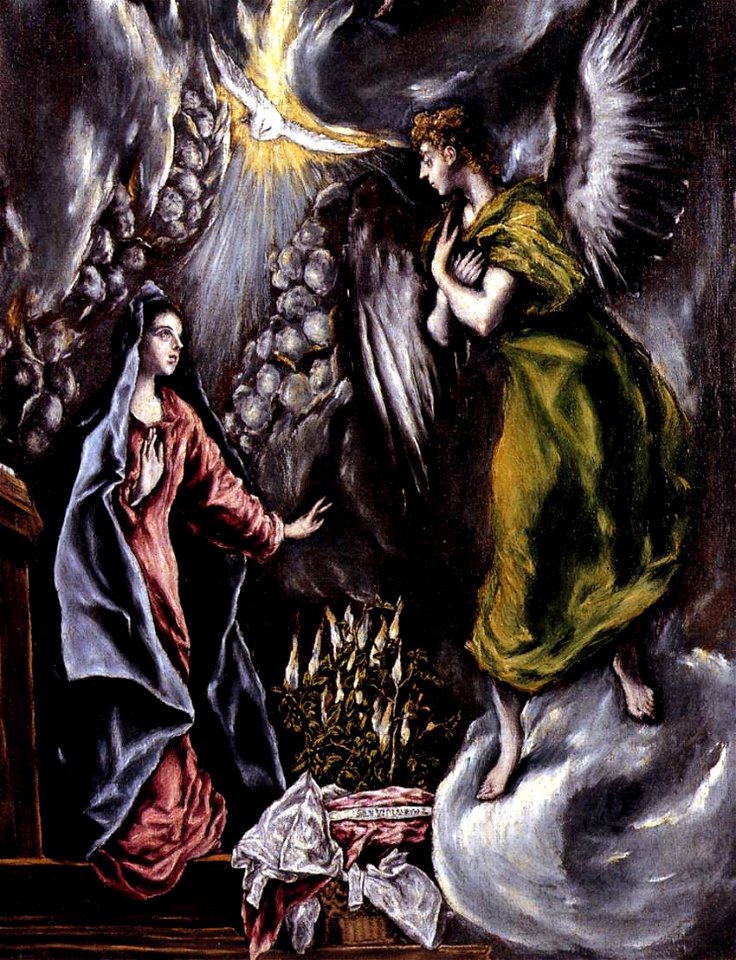 El Greco - The Annunciation (detail) - WGA10518