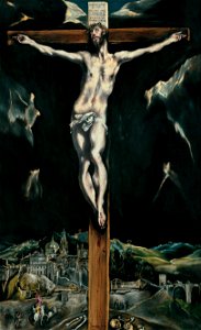 Domenikos Theotokopoulos, El Greco - Christ crucified with Toledo in the Background - Google Art Project
