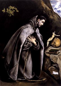 El Greco - St Francis Meditating - WGA10502. Free illustration for personal and commercial use.