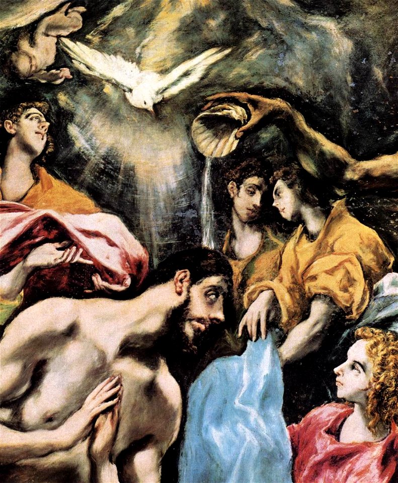El Greco - The Baptism of Christ (detail) - WGA10634