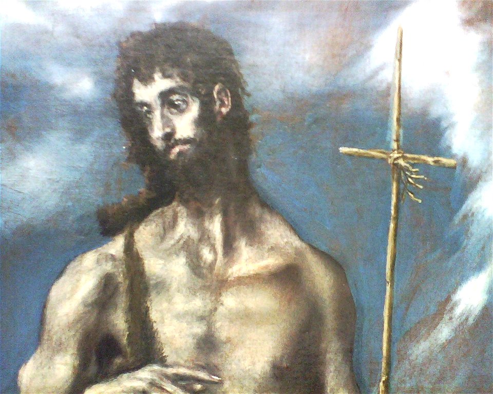 El Grego - San Juan Bautista detalle - Óleo sobre lienzo 103 x 62cm - Museo de Bellas Artes de Valencia
