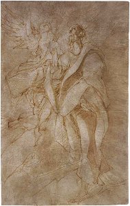 El Greco - Study for St John the Evangelist and an Angel - WGA10644
