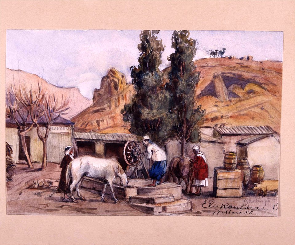 El Kantara. Algeriet. Fritz von Dardel, 1886 - Nordiska Museet - NMA.0037307