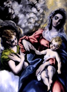 El Greco - The Virgin and Child with St Martina and St Agnes (detail) - WGA10540