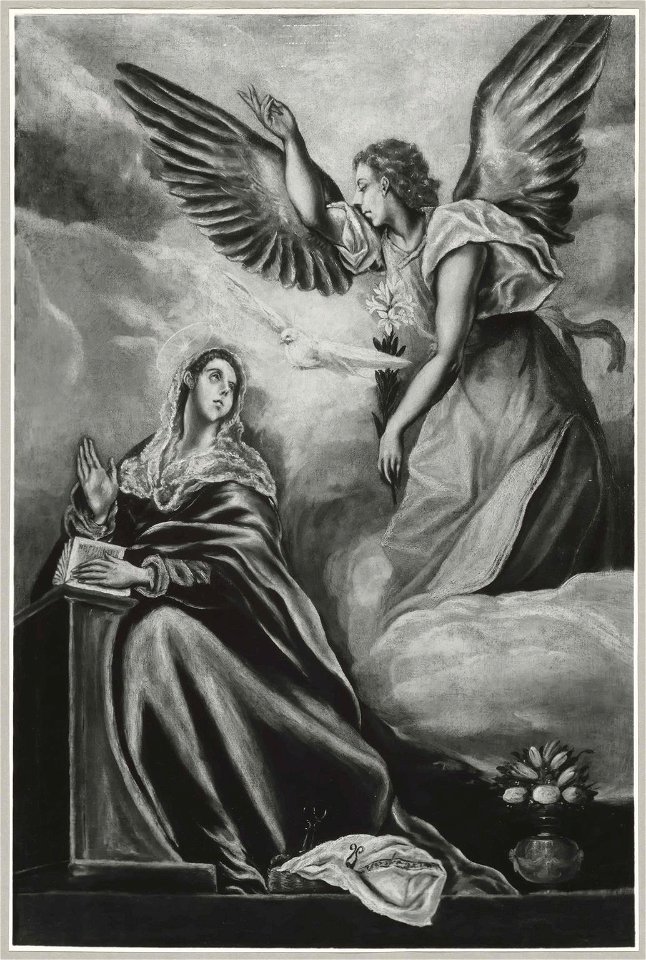 El Greco or son Jorge - Annunciation, Barnes Foundation