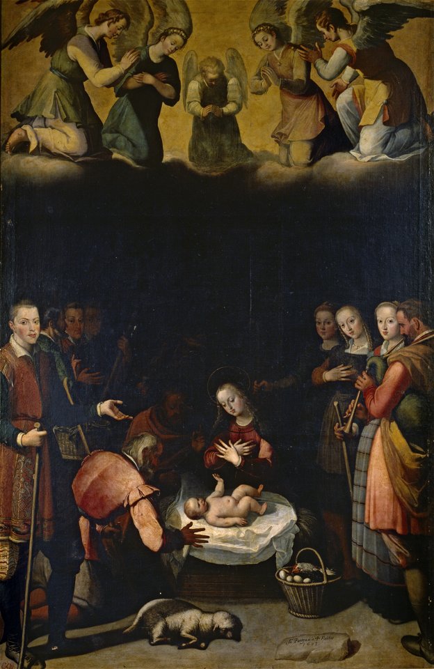 El nacimiento de Cristo, por Juan Pantoja de la Cruz