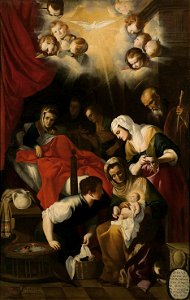 El Nacimiento de la Virgen, de Mateo Gilarte (Museo del Prado)