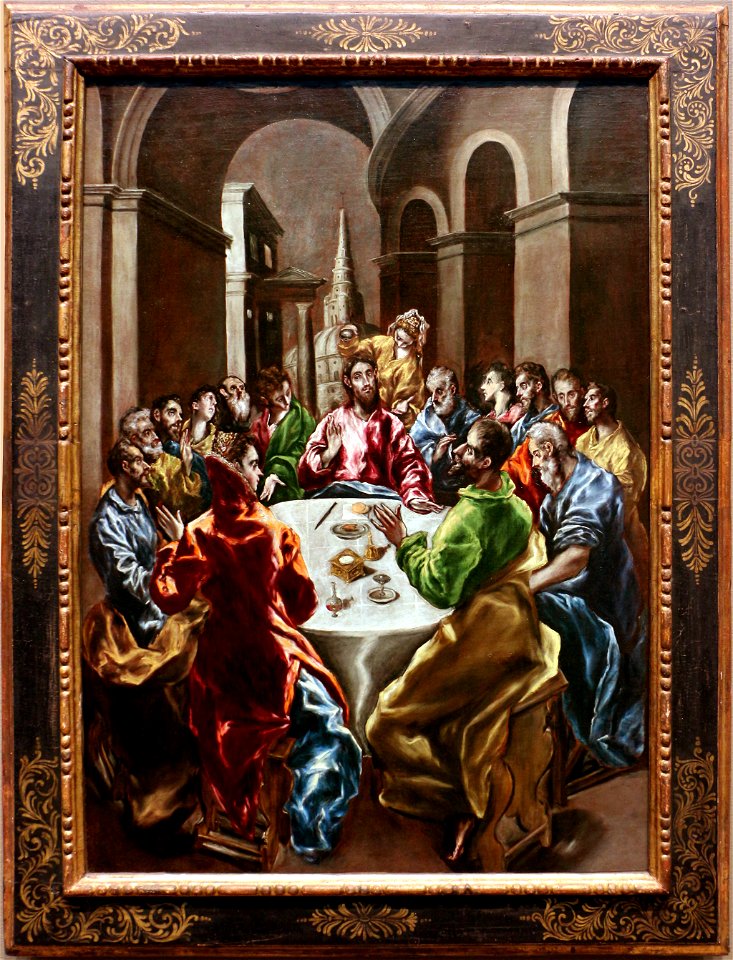 El greco, la festa in casa di simone, 1608-14, 01