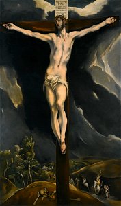 El Greco - Cristo en la cruz. Free illustration for personal and commercial use.