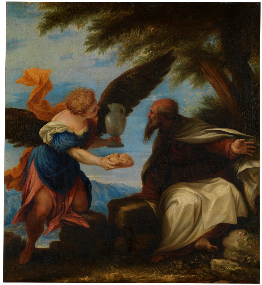 El profeta Elías y el ángel, de Juan Antonio de Frías y Escalante (Museo del Prado)
