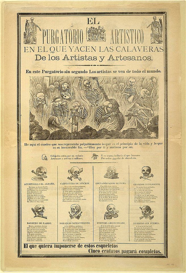 El purgatório artístico, en el que yacen las calaveras de los artistas y artesanos LCCN99615947