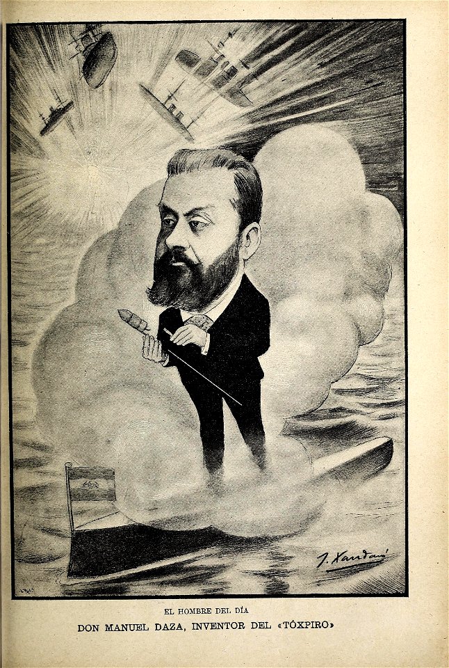 El hombre del día. Don Manuel Daza, inventor del «Tóxpiro»,