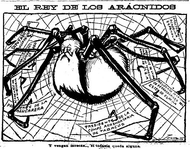 El rey de los arácnidos, de Tovar, El Liberal, 23-03-1908
