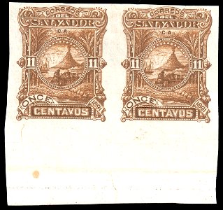 El Salvador 1891 11c Seebeck essay pair