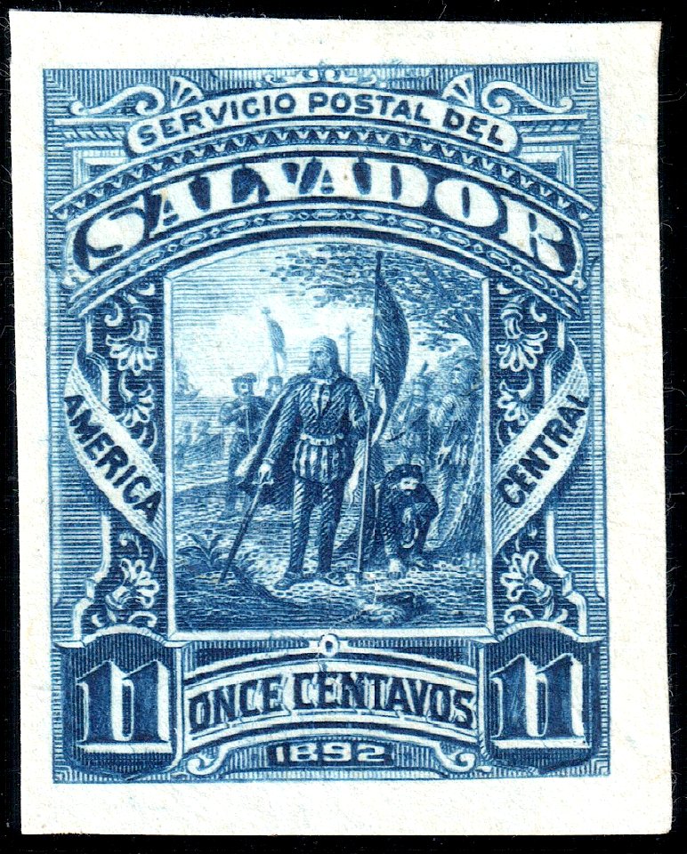 El Salvador 1892 11c Seebeck essay blue