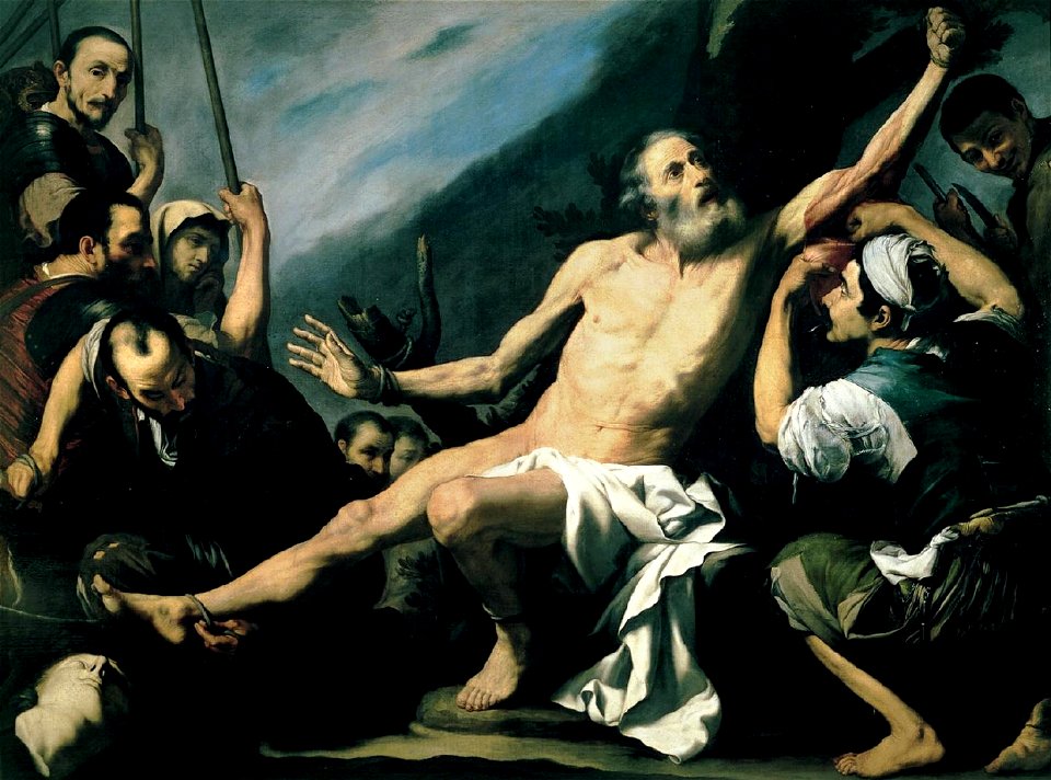 El martirio de San Bartolomé, copia de un original de José de Ribera (Real Academia de Bellas Artes de San Fernando)