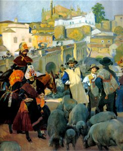 El mercado (Extremadura) (Joaquín Sorolla)