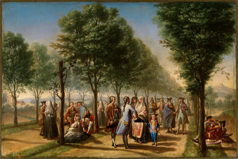 El paseo de las Delicias, en Madrid (Francisco Bayeu, Museo del Prado)
