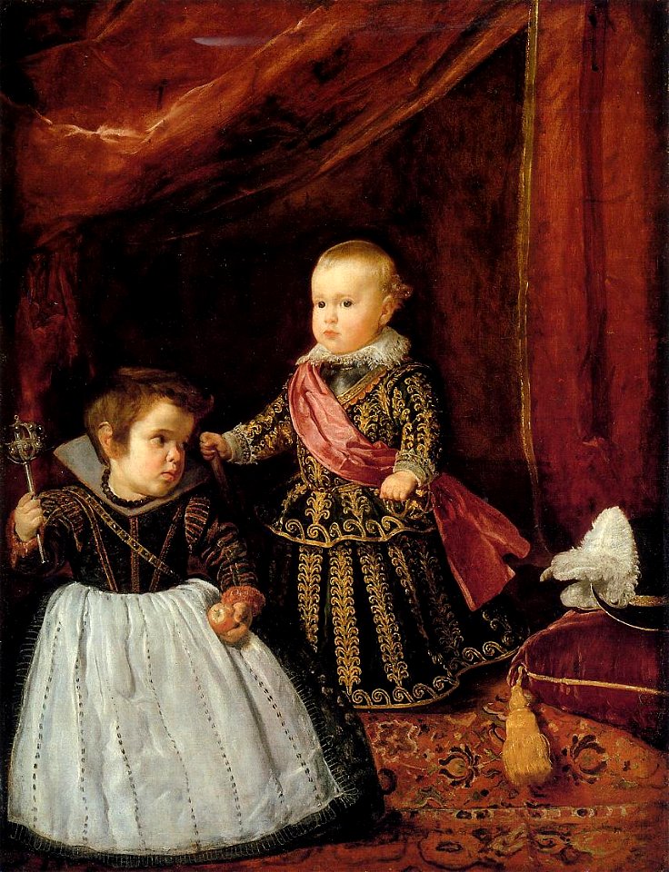 El príncipe Baltasar Carlos con un enano, by Diego Velázquez