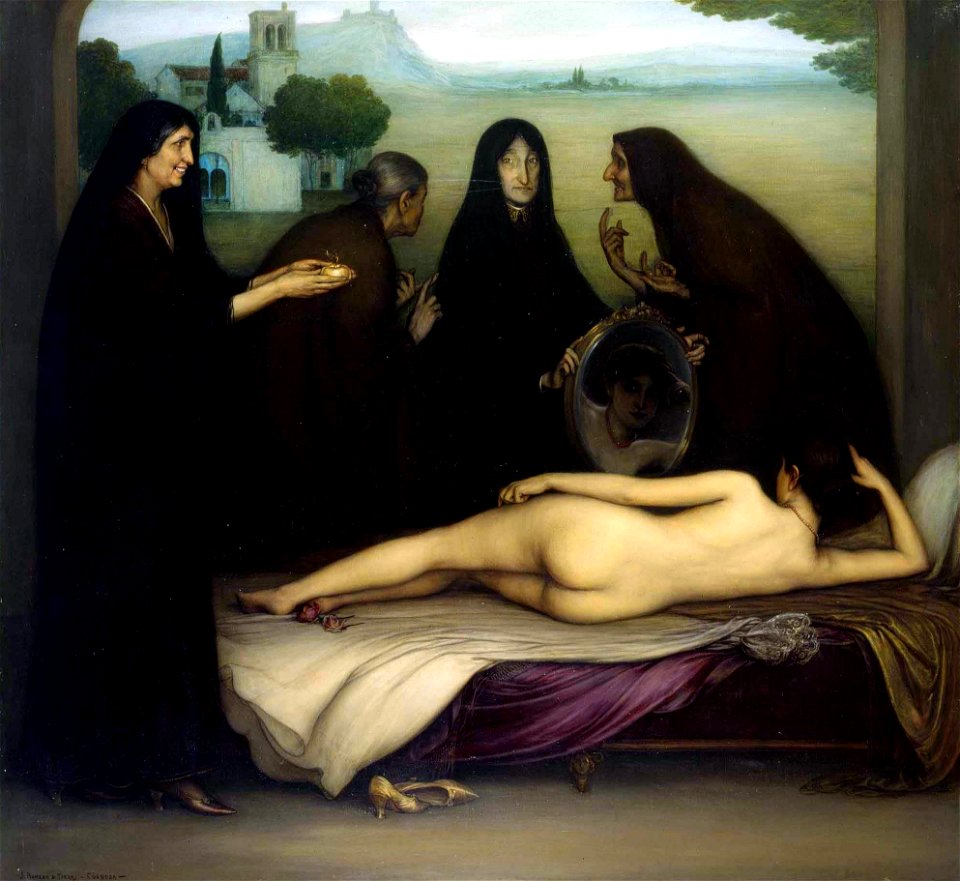 El pecado, por Julio Romero de Torres