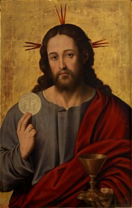 El Salvador con la Eucaristía entre Melquisedec y Aarón (Museo del Prado)
