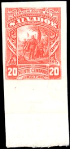 El Salvador 1892 20c Seebeck essay red