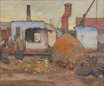 Elemír Halász-Hradil - Po prechode frontu - O 1432 - Slovak National Gallery
