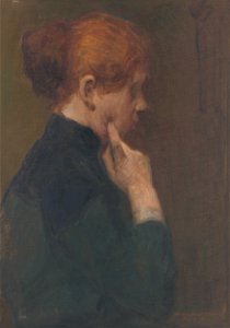 Elemír Halász-Hradil - Štúdia zamysleného dievčaťa - O 657 - Slovak National Gallery