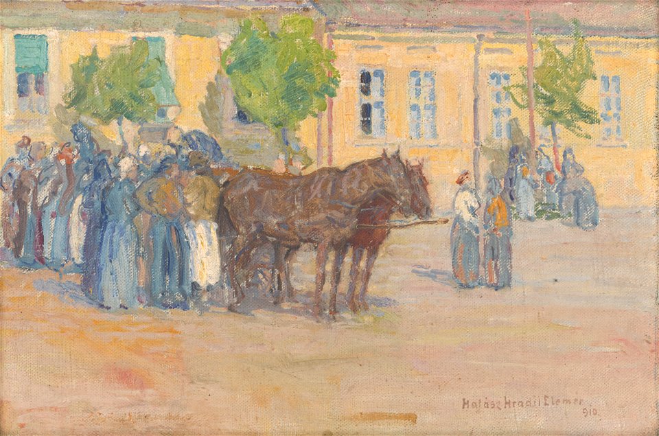 Elemír Halász-Hradil - Na trhu - O 781 - Slovak National Gallery
