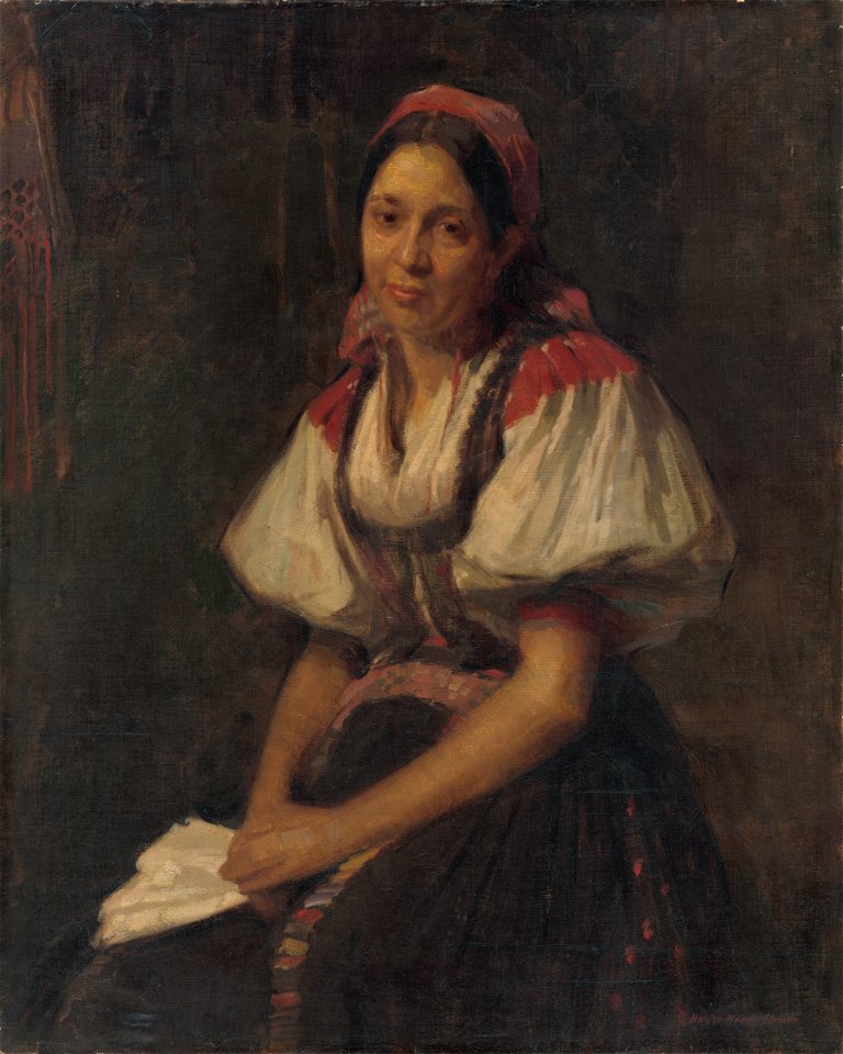 Elemír Halász-Hradil - Sedliacka žena v kroji - O 411 - Slovak National Gallery