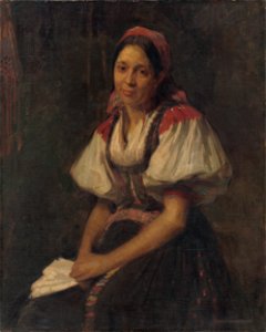 Elemír Halász-Hradil - Sedliacka žena v kroji - O 411 - Slovak National Gallery
