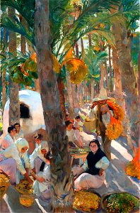 Elche. El palmeral, por Joaquín Sorolla