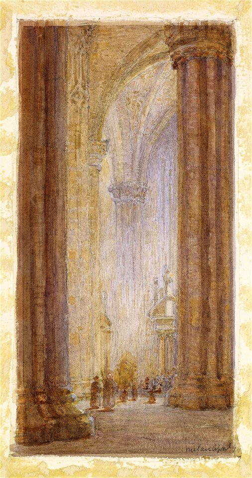 Eleanor Fortescue-Brickdale - Interior of Milan Cathedral