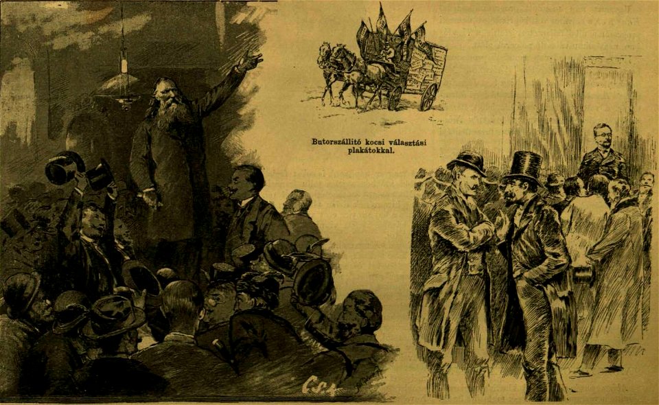Election campaign in Hungary in 1892