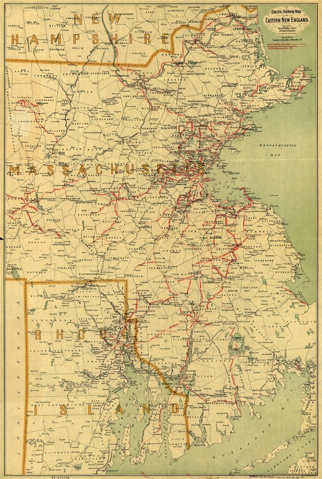 Electric railway map of eastern New England. LOC 98688386