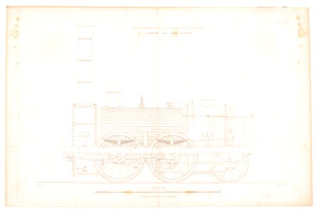 Elevation of a locomotive engine, Stanhope and Tyne Railway LCCN2003674513