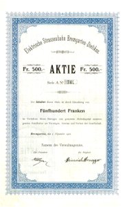 Elektrische Strassenbahn Bremgarten-Dietikon 1901