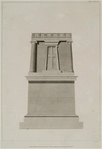 Elevation of the tomb - Wilkins William - 1807. Free illustration for personal and commercial use.