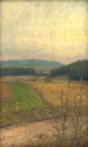 Elemír Halász-Hradil - Krajina s vrchmi v pozadí - O 413 - Slovak National Gallery