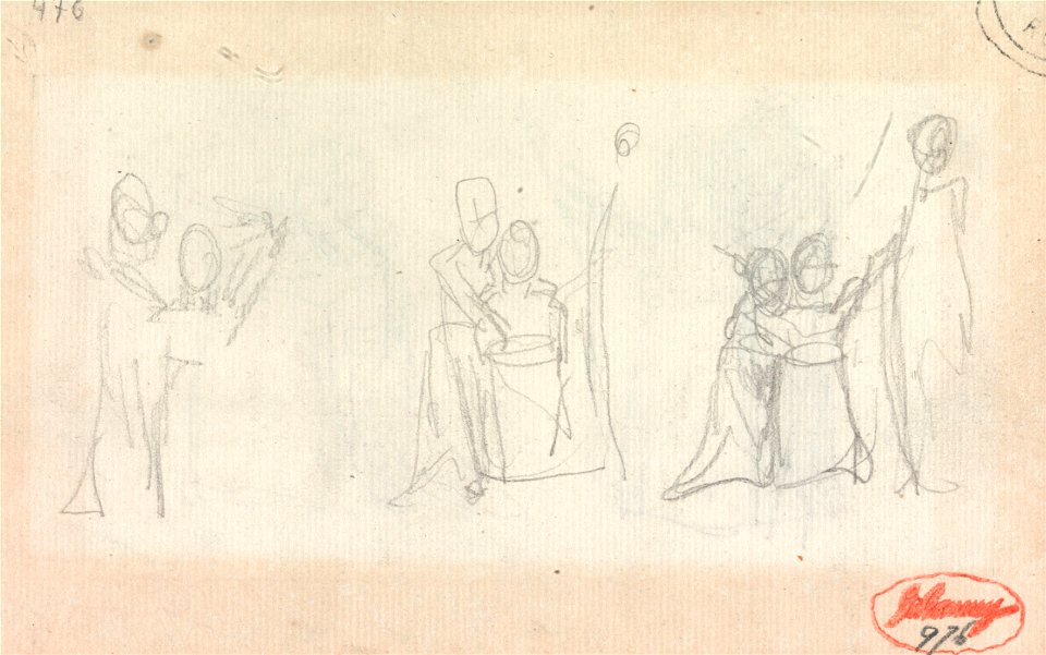 George Romney - Family Group- Three Sketches - Google Art Project