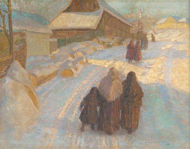 Elemír Halász-Hradil - Zima na dedine - O 226 - East Slovak Gallery